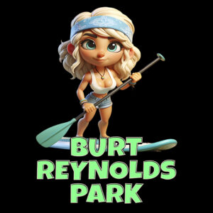 Burt Reynolds Park Paddle Board Woman - Image 1