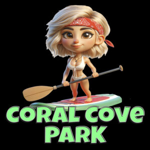 Coral Cove Park Paddle Board Woman - Image 1